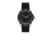 Marathon Cross Hatch 2-Piece Strap, Leather, Steel Buckle, 22mm, Black, Standard, WS-LT-BKSS-22-ST