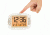 Marathon Atomic Alarm Clock w/Temperature and Date, White CL030051WH