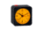 Marathon Mini Analog Alarm Clock, Black Case/White Dial, 2.75in x 2in x 2.75in, CL030065-BK-WH-NA