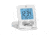 Marathon Travel Alarm Clock w/ Calendar and Temperature, White, 2.5in x .5in x 3in, CL030023-WH-SV-NA