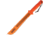 Marbles 14 in Sawback Machete Fixed Blade Knife, 14in, Stainless Steel, Standard Edge, Sawback, Orange, Polypropylene Handle MR393