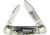 Marbles Black Stag Large Canoe Folding Knife, Black, Black stag bone handle, KB203 / MR478