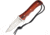 Marbles Fixed Blade Knife, 8in Overall, 3.5in Satin SS Clip Point Blade, Pakkawood Handle, Dual Lashing Holes, Brown Leather Belt Sheath, BS110179 / MR413