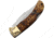 Marbles Large Lockback Burl Wood Folding Knife, 3.5 satin finish stainless clip point blade, Burl wood handle, BF210643
