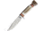 Marbles Stag Skinner SS Knife, 8.75in Overall, 4.25in Satin SS Clip Point Blade, Stag Bone Handle, SS Guard, Brown Leather Sheath, MR458 / EG-739