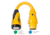 Marinco P504-503 EEL 50A-125V Female to 50A-125/250V Male Pigtail Adapter - Yellow 49364