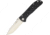 MARSER Kampfer 10 Linerlock Folding Knife,3.5in,Standard Edge,Drop Point,Satin,Black,G10 Handle MRSKA10
