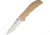 MARSER Stadter 8 Linerlock Tan Folding Knife,3in,Standard Edge,Spear Point,Satin,Tan,Nylon Handle MRSSTR8
