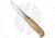 Marttiini Knives Lynx 131 Curly Birch Fixed Blade Knife, 4.375in, Stainless Steel, Clip Point Blade, Birch Wood Handle, Steel/Wood, 9.00in, BHQ-27585