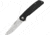 Marttiini MEF7 Linerlock Folding Knife, 3in Bead Blast Finish SS Drop Point, Black Sculpted G10 Handle, Pocket Clip, Black, 970220