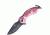 Master Collection Scorpion Rescue A/O Fold Knife, SS Assist Black Drop Point Blade, Pink/Red Handle MCA009PE