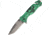 Master Collection Skull Rescue Folder A/O Fold Knife, SS Assist Tanto Blade, Green Handle MCA007BG