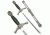 Master Cutlery Fixed Blade, 21in, Stainless Steel Blade, Cast Metal Handle CK-156