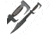 Master Cutlery Fixed Blade, 25in, Stainless Steel Blade, Leather Wrapped Full Tang Stainless Steel Handle SW-1020