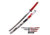 Master Cutlery Fixed Blade, 40in, Carbon Steel Blade, Red Cord Wrap Handle SW-79-4