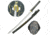 Master Cutlery Fixed Blade, 41in, Carbon Steel Blade, Black Cord Wrapped With Imitation Ray Skin Handle SW-768BK