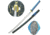 Master Cutlery Fixed Blade, 41in, Carbon Steel Blade, Blue Cord Wrapped With Imitation Ray Skin Handle SW-768BL