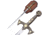 Master Cutlery Fixed Blade, 47in, Stainless Steel Blade, Intricate Gold Metal Plate On Handle C-94