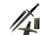 Master Cutlery Fixed Blade, 9.6in, Stainless Steel Blade, Black Nylon Fiber Handle HK-3419
