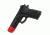 Master Cutlery Rubber Training Gun 7" Overall 3200BK