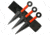 Master Cutlery Tactical, 8in, Stainless Steel Blade, Red Cord Wrapped Handle TK-008-3