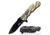 Master USA Drop Point Spring Assisted Knife, 3.25 in, 3Cr13 Stainless Steel Stainless Steel, Yellow Flag, MU-A109B