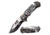 Master USA Embossed Printing Spring Assisted Knife, 3.75 in, 3Cr13 Stainless Steel Stainless Steel, Drop Point, Black/Grey Skeleton, MU-A116K