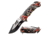 Master USA Embossed Printing Spring Assisted Knife, 3.75 in, 3Cr13 Stainless Steel Stainless Steel, Drop Point, Red/Brown, MU-A116B