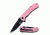 Master USA Folding Blade, 3.25in, Stainless Steel Blade, Pink Nylon Fiber Handle MU-A002PK