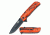 Master USA Folding Blade, 3.5in, Stainless Steel Blade, Orange Camo Nylon Fiber Handle MU-A005OC