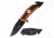 Master USA MU-A056OR Spring Assisted Knife, 3.1in, 3CR13 Stainless Steel, Spear Point, Black Blade, Injection Molded Handle, Orange/Black, MU-A056OR