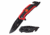 Master USA MU-A056RD Spring Assisted Knife, 3.1in, 3CR13 Stainless Steel, Spear Point, Black Blade, Injection Molded Handle, Red/Black, MU-A056RD
