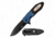 Master USA MU-A059BL Spring Assisted Knife, 3.5in, 3CR13 Stainless Steel, Spear Point, Black Blade, Injection Molded Handle, Blue/Black, MU-A059BL