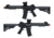 Matrix Sportsline M4 RIS Airsoft AEG Rifle w/G2 Micro-Switch Gearbox, 10in Keymod w/Suppressor, Black, Large, ST-AEG-270-A-BK