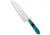 Mattia Borrani Mattia Borrani Teal Hanscarta Chefs 7" Santoku, Green, AEB-L, adult, BHQ-102982
