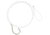 Matzuo 18in Fluorocarbon Circle Snell Hook, Black Chrome, Size 2/0, 213011-2/0