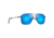 Maui Jim Haleiwa Unisex Sunglasses,Gloss Black Frame,Polarized,Blue Hawaii Lens, B328-02