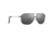 Maui Jim Kami Polarized Aviator Sunglasses, Gunmetal Frame, Dual Mirror Silver To Black Lens, Gunmetal DSB778-02D