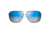 Maui Jim Kami Polarized Aviator Sunglasses, Silver w/ Navy Blue Frame, Dual Mirror Blue To Silver Lens, Silver w/ Navy Blue DBS778-06A