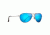 Maui Jim Sea House Polarized Aviator  Sunglasses,Silver,Blue Hawaii Lens B772-17