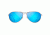 Maui Jim Sea House Polarized Aviator  Sunglasses,Silver,Blue Hawaii Lens B772-17