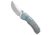 Maxace Knives Maxace Blacklight-02 Frame Lock Knife Ti Blue 4.2" Satin OM03-1-A, Blue/Gray, Bohler M390, adult, BHQ-221341