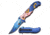 MC Masters Collection Folding Blade, 3.8in, Stainless Steel Blade, Copper Mermaid With Blue Tail On Aluminum Handle MC-A013BL