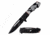 MC Masters Collection MC-A057S Spring Assisted Knife, 3.5in, 3CR13 Stainless Steel, Spear Point, Black Blade, Aluminum Handle w/ Samurai Printing, Black, MC-A057S