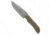 Mcnees McNees Knives Agent Fixed Blade Knife Green Micarta 4.25" Stonewash, Green, CPM 3V, adult, BHQ-235990