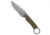 Mcnees McNees Knives Ringed Agent Fixed Blade Knife OD Green G-10 4.25" Stonewash, OD Green, CPM-S90V, adult, BHQ-235991