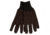 MCR Safety 7100 Brown Jersey Work Gloves, Clute Pattern with Knit Wrist, Cotton Polyester Blend, Brown, Large, 7100