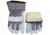 MCR Safety A Shoulder Leather Split Leather Palm Work Gloves, 2.5in Plasticized Safety Cuff, DuPont Kevlar Fiber Plaited Liner, Gray, Large, 1400KL