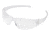 MCR Safety CK1 Series Safety Glasses, Uncoated Lens, Flexible Bayonet Temples, Clear, One Size, CK100