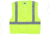 MCR Safety CL2MLL Hi Vis Reflective Safety Vest, ANSI Type R Class 2, Mesh with 2in Silver Stripes, Breakaway Design with Hook and Loop Closures, Fluorescent Lime, L, CL2MLL